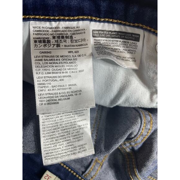 Levi's 315 Shaping Bootcut Jeans Size 32 High Rise Western Hippie Cowgirl - Picture 6 of 7